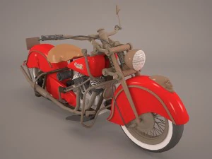 indian chief classic motorcycle 3D Model