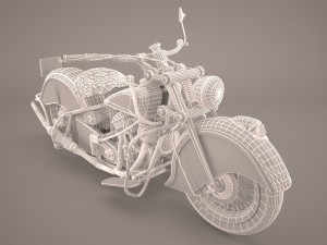 indian chief classic motorcycle 3D Модель