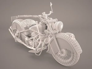 indian chief classic motorcycle 3D Model