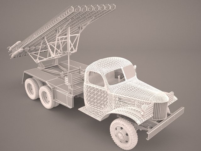 katyusha bm 13 3D Model in Artillery 3DExport