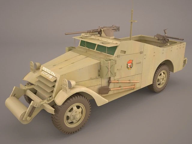 half-track m3 scout 3D Model .c4d .max .obj .3ds .fbx .stl .blend 