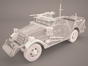 half-track m3 scout 3D Model