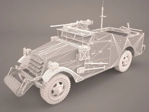 half-track m3 scout 3D Model