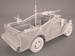 half-track m3 scout 3D Model