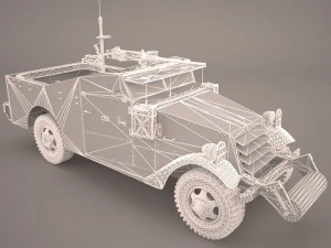 half-track m3 scout 3D Model
