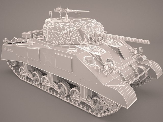 American Ww2 M4 Sherman Medium Tank Stock Vector (Royalty Free