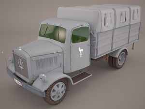 mercedes benz unimog u1300 german army isaf 3D Model