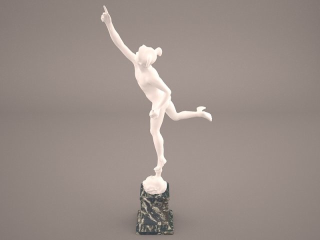 mercury statue 3D 모델 .c4d .max .obj .3ds .fbx .stl .blend 