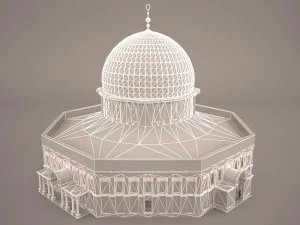 c&uacute;pula da rocha jerusal&eacute;m Modelo 3D
