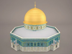 c&uacute;pula da rocha jerusal&eacute;m Modelo 3D