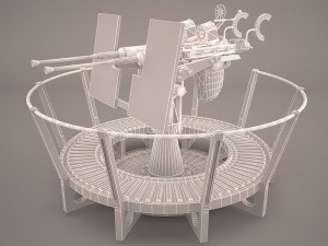 20mm oerlikon anti-aircraft Model 3D