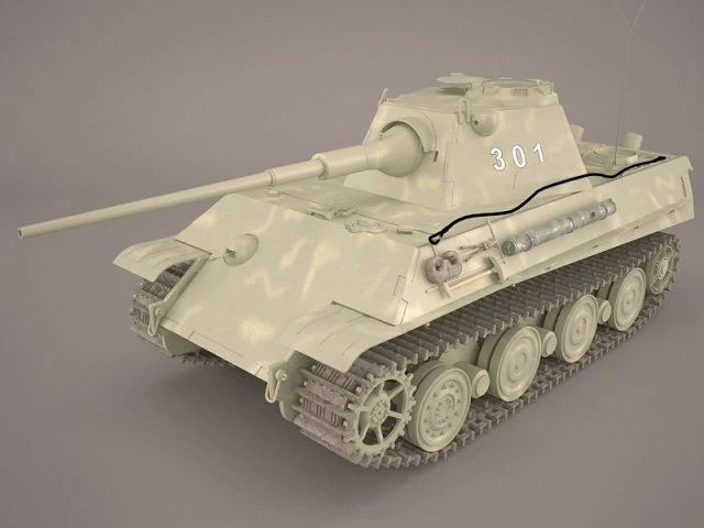 panzer v 4 301 3D Model .c4d .max .obj .3ds .fbx .stl .blend 