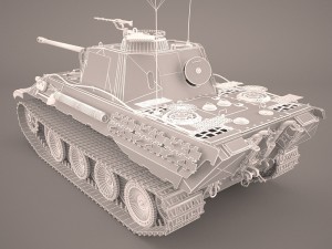 panzer v 4 301 3D मॉडल