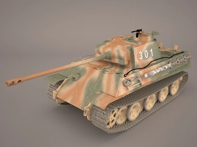 panzer v 4 301 3D Model .c4d .max .obj .3ds .fbx .stl .blend 