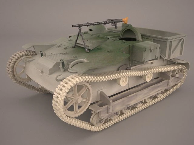 renault ue chenillette tankette 3D Model .c4d .max .obj .3ds .fbx .stl .blend