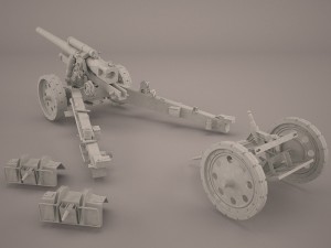 shf-18 howitzer 3D मॉडल