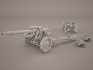 shf-18 howitzer Model 3D