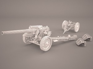 shf-18 howitzer Model 3D