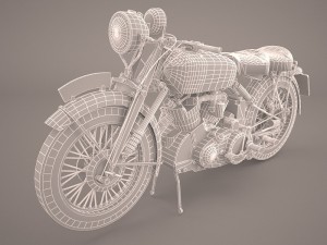 vincent black shadow 1949 3D Model