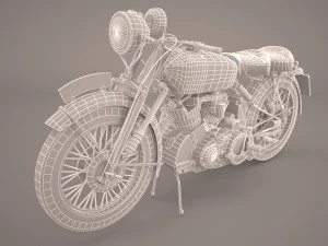 vincent black shadow 1949 3D Model