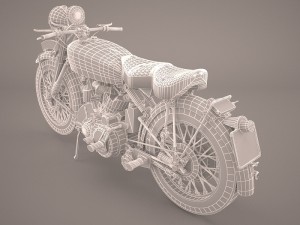 vincent black shadow 1949 3D Model