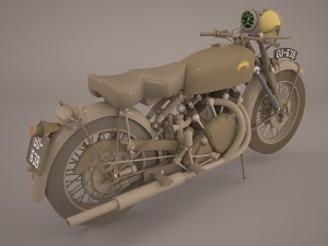 vincent black shadow 1949 3D Model