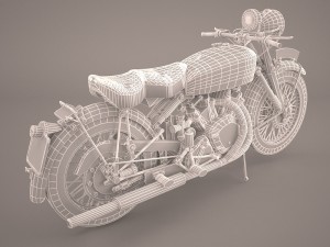 vincent black shadow 1949 3D Model
