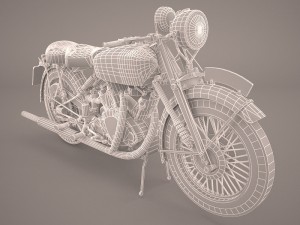 vincent black shadow 1949 3D Model