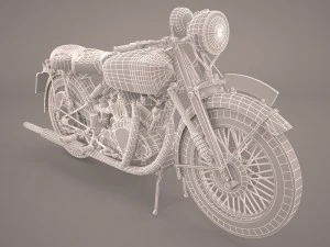 vincent black shadow 1949 3D Model