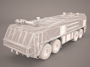gflf simba 8x8 firefight truck poser vue Modèle 3D