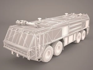 gflf simba 8x8 caminh&atilde;o de combate a inc&ecirc;ndios poser vue Modelo 3D