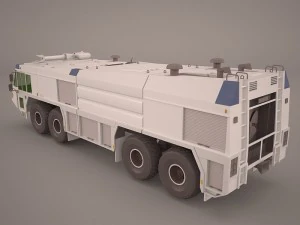 gflf simba 8x8 caminh&atilde;o de combate a inc&ecirc;ndios poser vue Modelo 3D