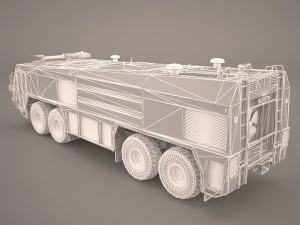 gflf simba 8x8 caminh&atilde;o de combate a inc&ecirc;ndios poser vue Modelo 3D