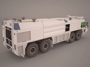 gflf simba 8x8 caminh&atilde;o de combate a inc&ecirc;ndios poser vue Modelo 3D