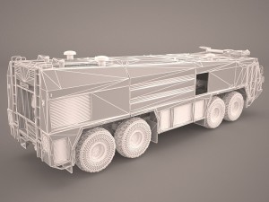 gflf simba 8x8 firefight truck poser vue Modèle 3D