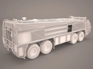 gflf simba 8x8 caminh&atilde;o de combate a inc&ecirc;ndios poser vue Modelo 3D