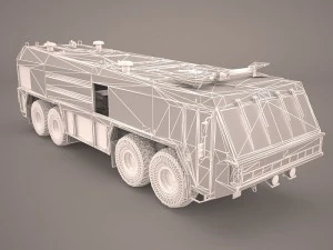 gflf simba 8x8 caminh&atilde;o de combate a inc&ecirc;ndios poser vue Modelo 3D
