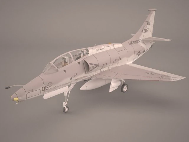 douglas a-4g skyhawk ran 3D Model .c4d .max .obj .3ds .fbx .stl .blend 
