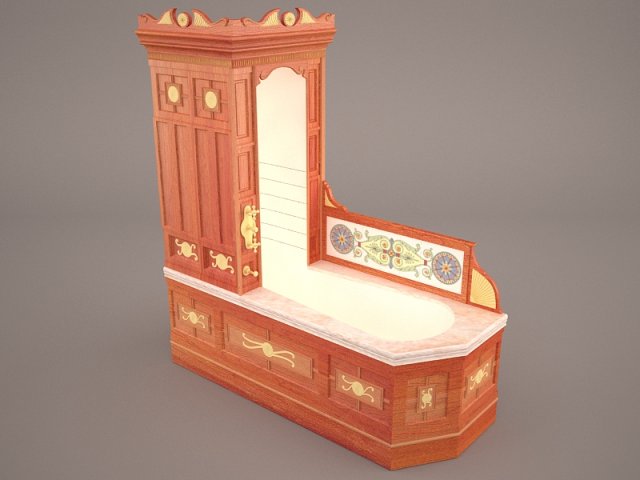 victorian bathroom 3D Model .c4d .max .obj .3ds .fbx .stl .blend 