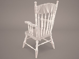 stickback windsor armchair 3D Model