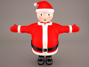 santa claus cartoon 3D Model