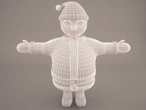 santa claus cartoon 3D Модель