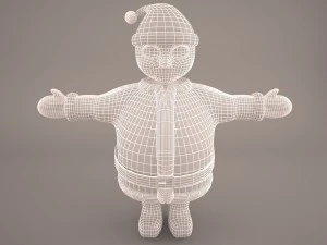 santa claus cartoon 3D Model