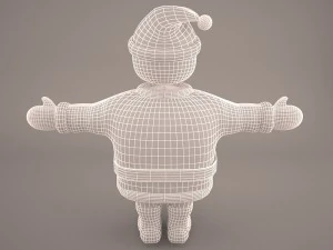 santa claus cartoon 3D Model