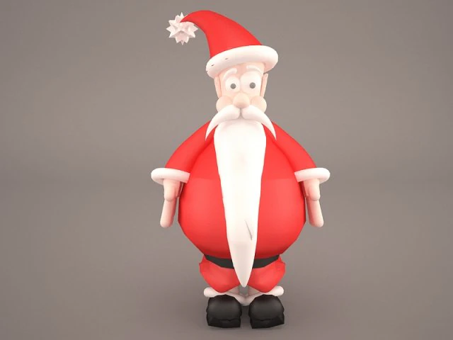 santa claus cartoon 3D Model .c4d .max .obj .3ds .fbx .stl .blend 