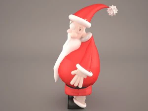 santa claus cartoon 3D Model