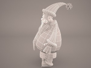 santa claus cartoon 3D-Modell