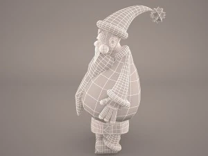 santa claus cartoon 3D Model