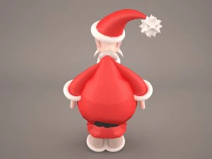 santa claus cartoon 3D Model