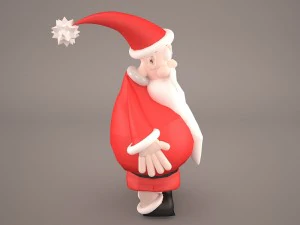 santa claus cartoon 3D Model